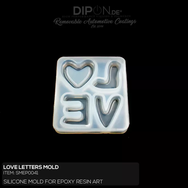 Epoxidharz Silikonform LOVE LETTERS Gießform Epoxy Resin Art Guss Silicone Mold