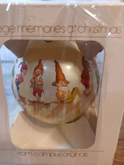 Elf Elves Hallmark Keepsake Ornament Glass Ball Ornament 1982 Teacher