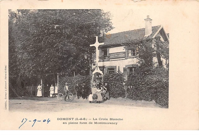 95 .n°  108016  . domont . la croix blanche en pleine foret de montmorency .ta
