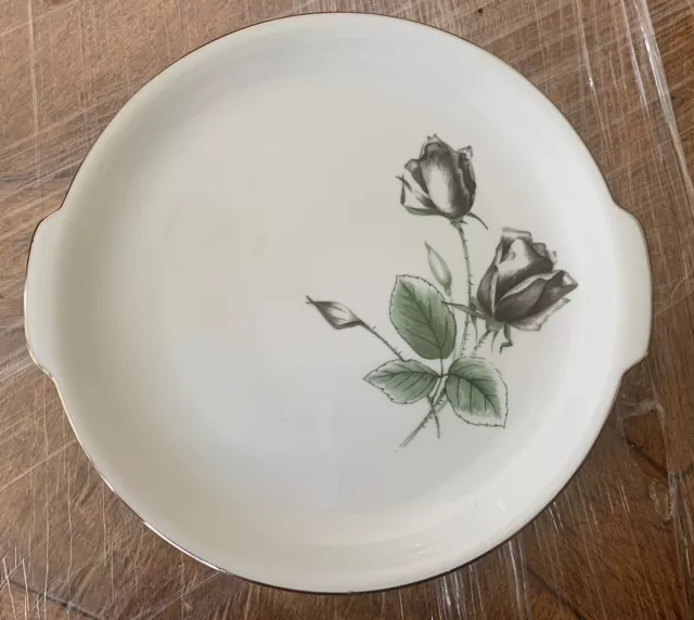 Vtg Stonegate Germany Bavarian Midnight Rose Round Serving Platter 11”