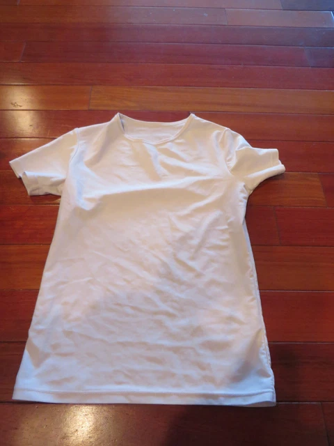 Theatricals Classwear, Boys white short-sleeve top, Large Child, Nylon-Spandex