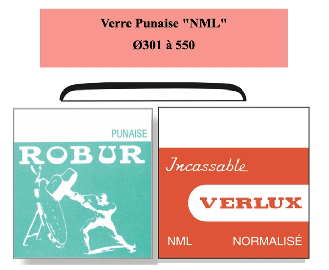 ROBUR verre incassables de montre. plat biseau 30,5 mm