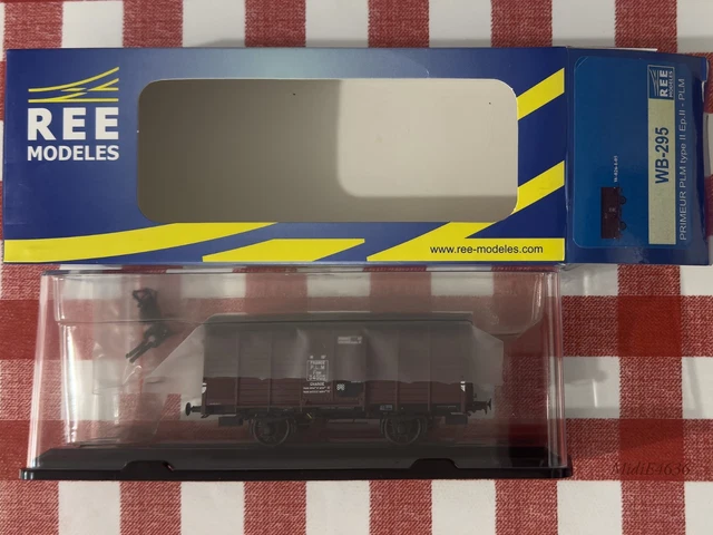 Wagon Plat PLM / SNCF - Ree Modeles WB 444 - Échelle HO 1/87 - Époque III - Neuf
