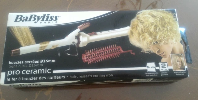 Fer à Friser BaByliss C432E - Brosse Soufflante Incluse - Noir Et Or - 1,8m