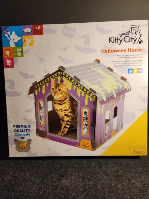 Kitty City Halloween House The Floor is a Cat Scratcher Best Cat Toy