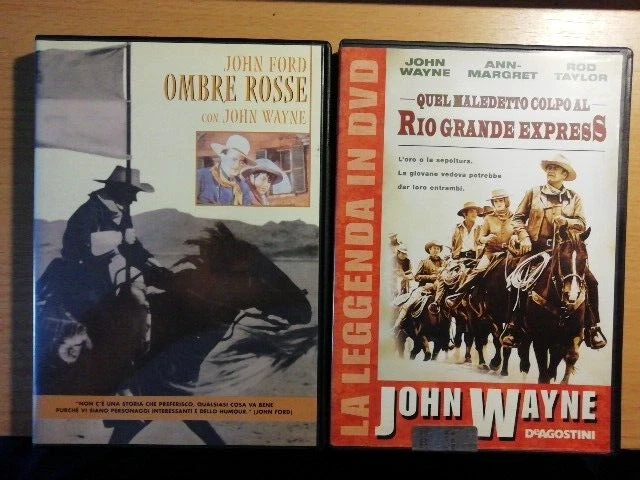 2 DVD JOHN Wayne Quel Maledetto Colpo Al Rio Grande Express Ombre