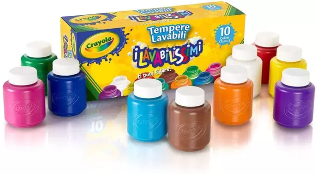 Crayola Washable Kids Paint, 12 Count, Assorted and Glitter