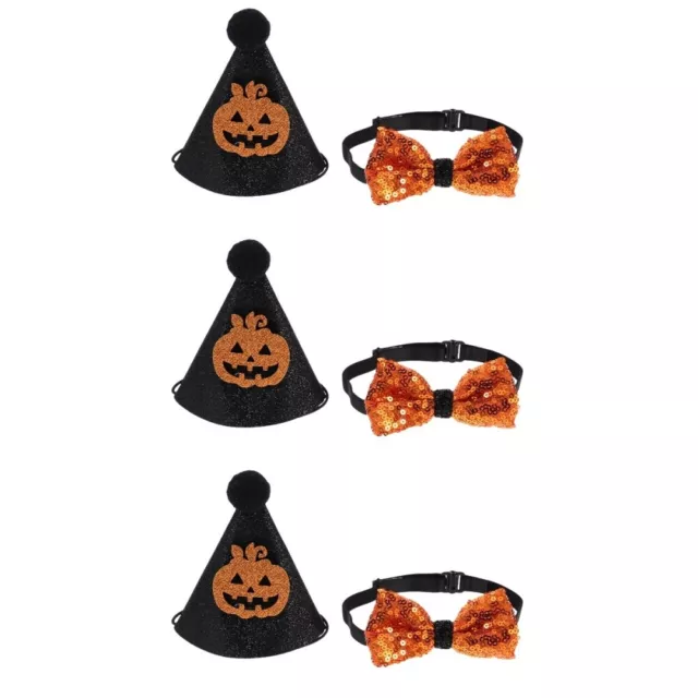 3 set cappello per cuccioli collare per cane piccolo cappello di Halloween cane costume costume per cane