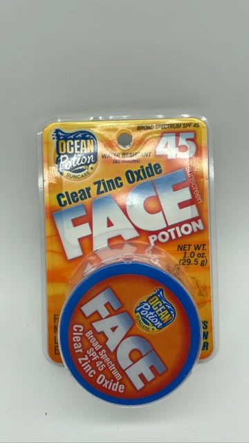 Ocean Potion Face 45 Clear Zinc Oxide 1oz NOS