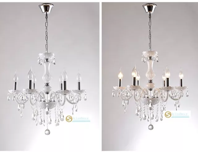 Crystal Chandelier Ceiling Lamp white Pandent Lamp 2