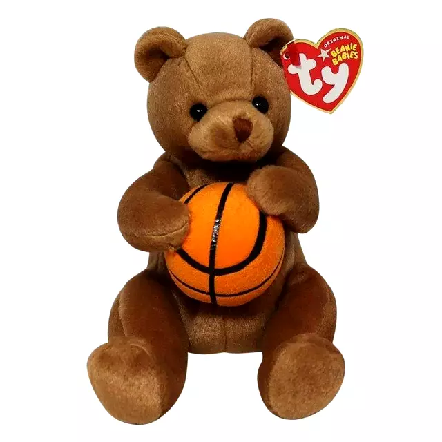 Ty Beanie Baby - HOOPS THE BASKETBALL BEAR 6.5" New MWMT's