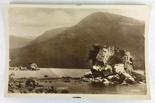 Vintage Postcard Ireland Killarney Colleen Bawn Rock Real Photo Rp Unposted #R1