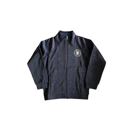 Chelsea Football Kid's Jacket (Size 6-7y) Source Lab Black Full Zip Jacket - New
