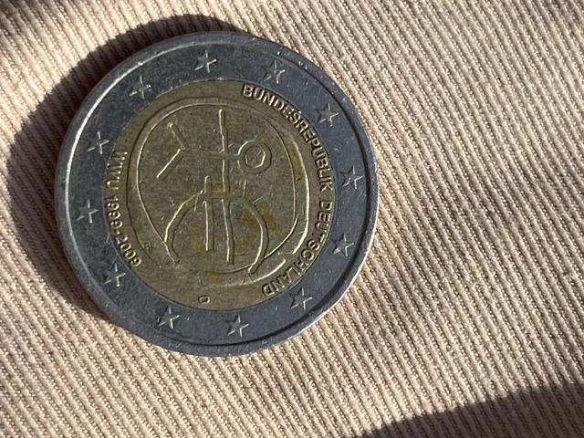 Pièces 2 euros stickman rare dessin stickman bonhomme 1999-2009 deutschland