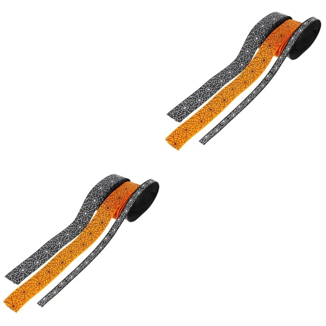 6 Rolls Polyester Halloween Webbing Hair Bow Clip Decorative Present Ribbon