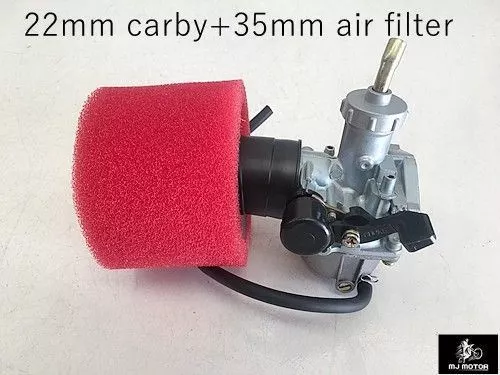 22mm Carby Carburetor + Foam Air Filter 110cc 125cc PIT Quad Dirt Bike ATV Buggy