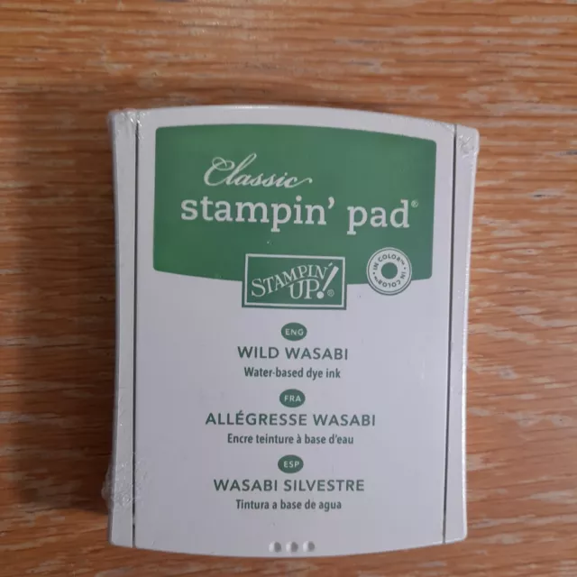 Stampin' Up! Classic Ink Stamp Pad Wasabi Green  2007 Retired Colour Brand New