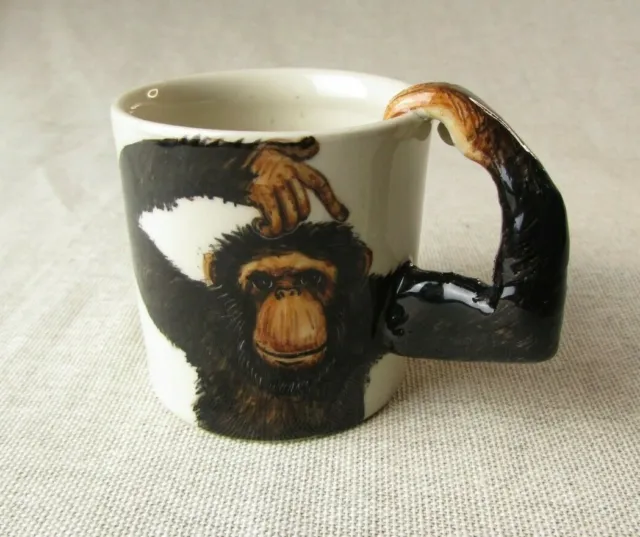 Rare, Handcrafted, Vintage 'Blue Witch' Chimpanzee Espresso Cup