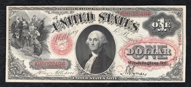 Fr. 26 1875 $1 One Dollar Legal Tender United States Note Choice Uncirculated