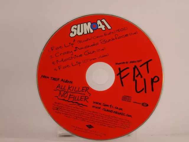 SUM 41 FAT LIP (X9) 4 Track CD Single Plastic Sleeve MERCURY