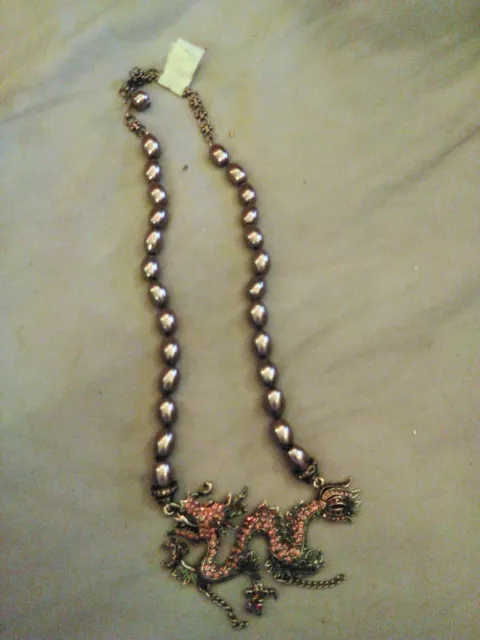 Signed Heidi Daus Dragon Necklace