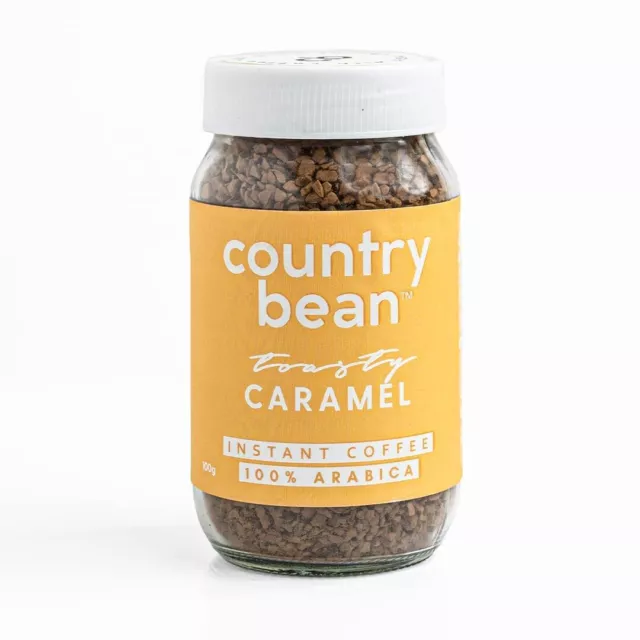 Country Bean Caramel Instantané Café Poudre Fait 50 Tasses 100gm