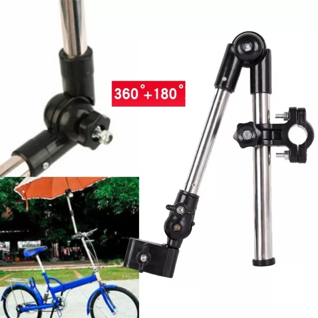 Stainless Steel Umbrella Support Stroller Attachment Holder Wheelchair