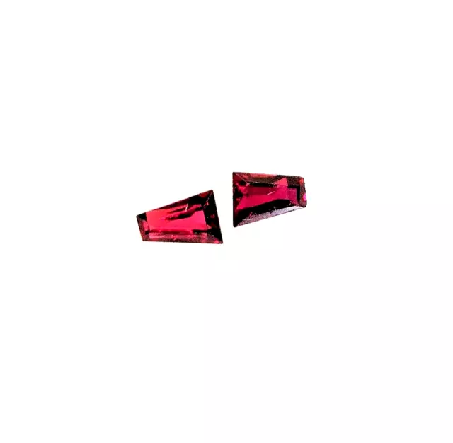 2x Rubis - Paire Trapet à Facettes 0,25ct.3, 3x1, 7-2, 2mm (2706ZCC)