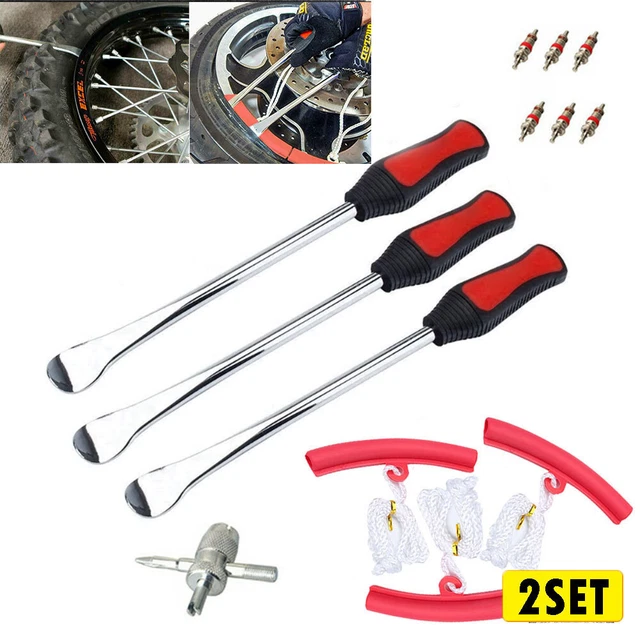26Pcs Tire Lever Spoon Motorcycle Tool Tire Change Bicycle Dirt Bike Touring Kit