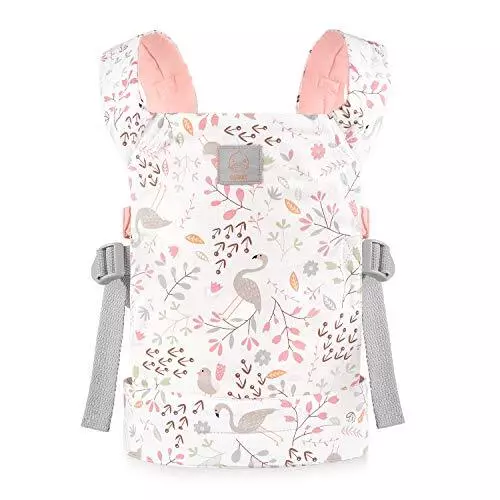 Baby Doll Carrier Soft Cotton Stuffed Toy Carrier Doll Adjustable Strap Pink