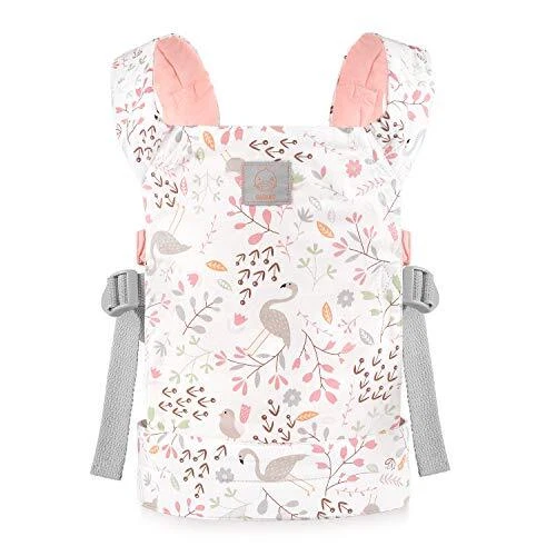 Baby Doll Carrier Soft Cotton Stuffed Toy Carrier Doll Adjustable Strap Pink