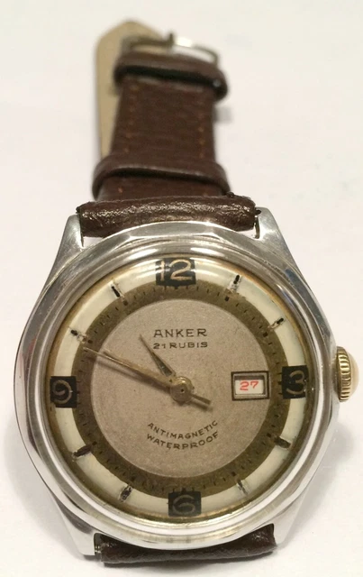 ANKER 21 RUBIS antimagnetic waterproof date. 120.00 PicClick
