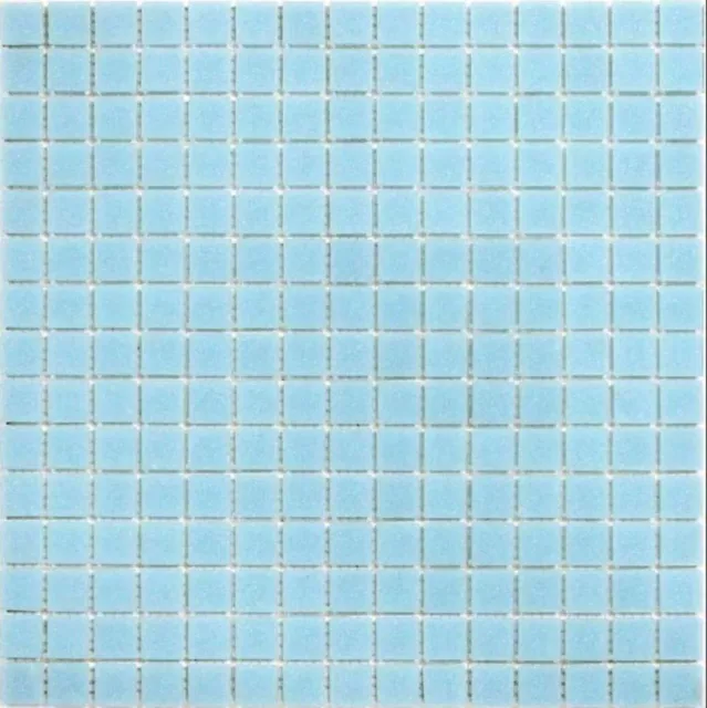 Glasmosaik lichtblau Fliesenspiegel Boden Küche Wand Bad 200-A11-N | 10 Matten