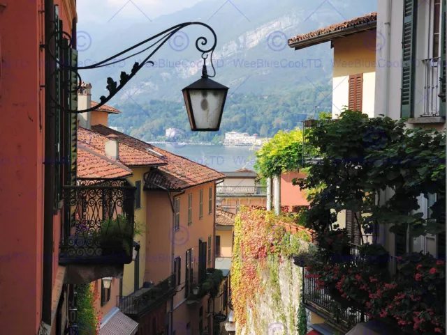 Bellagio Lake Como Italy Street Scene Photo Art Print Poster Picture Bmp175B