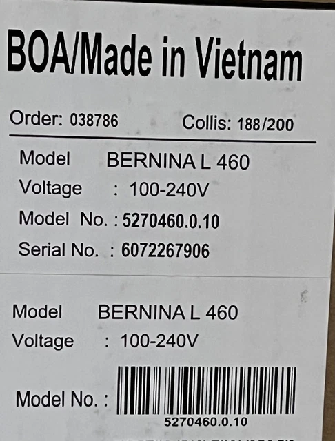NEW IN BOX Bernina L460 Serger Amazing machine, beautiful stitches NEW IN BOX Bernina L460 Serger Amazing machine, beautiful stitches