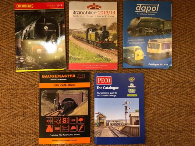 5 Model Train & Railway Catalogues. Hornby. Peco. Dapol. Gaugemaster. Bachmann