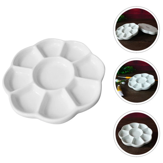 Paletas de pintura para niños platos de inmersión chinos bandeja para servir blanca