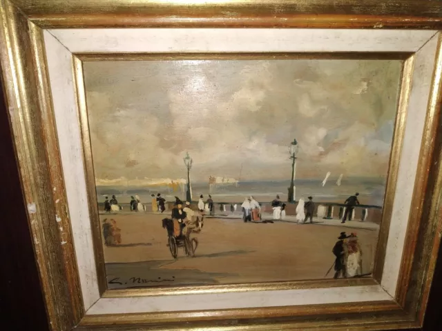 Dipinto Ad Olio Su Tavoletta Di Compensato .Napoli Anni 40-50 Firmato Dipinto Ad Olio Su Tavoletta Di Compensato .Napoli Anni 40-50 Firmato