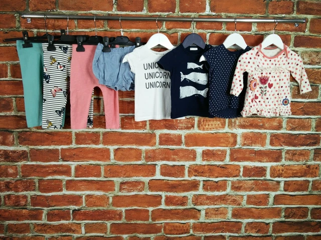 T-Shirt Pantaloncini Abito Bambine Età 6-9 Mesi Next M&S Ecc. 74Cm
