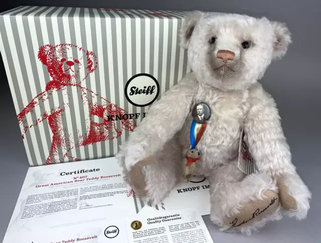 SEHR SELTEN STEIFF ""Great American Bear Teddy Roosevelt"" Ltd Hrsg. - #683619 - 2019