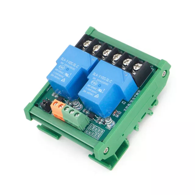 2 Channel Relay Module 30A with Optocoupler Isolation High and Low Level Trigger