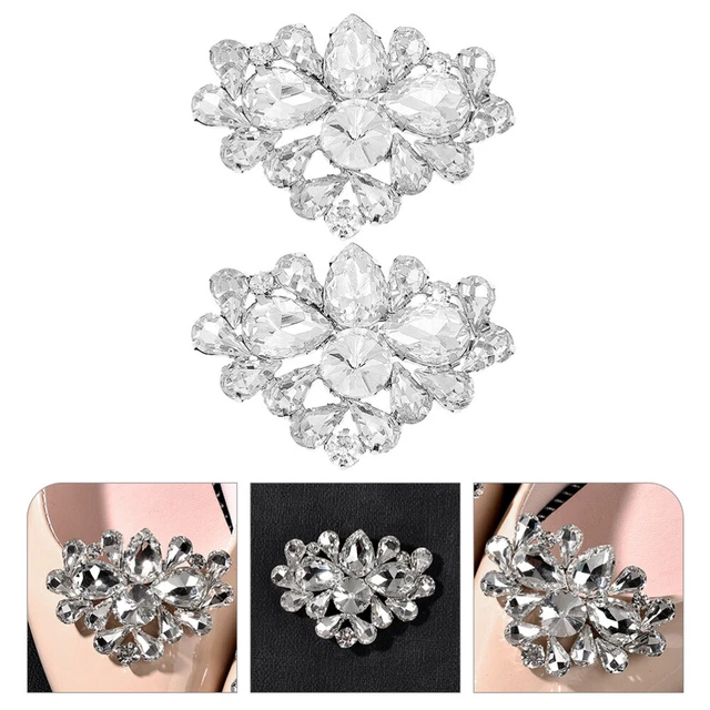2 pz fibbia per scarpe ciondolo in vetro ciondolo scarpe abrasive strass sposa