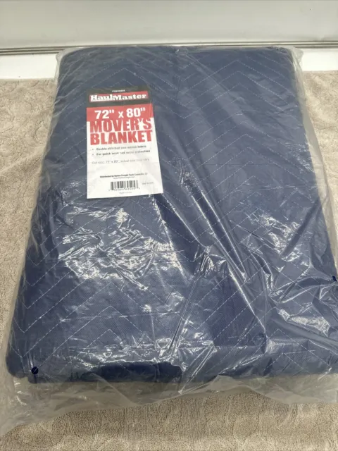 Haul Master Deep Blue Quilted Padded Mover's Blanket/Pad 72" x 80" New NOS