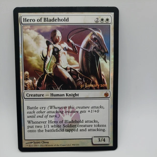 Hero of Bladehold Prerelease Foil x1 - Mirrodin Besieged - MTG - Opened (Copy 2)