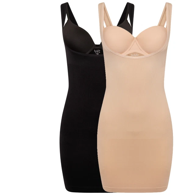 ELSS WEAR YOUR Own Bra Tummy Control Slip Dress Firm All Sizes £11.46
