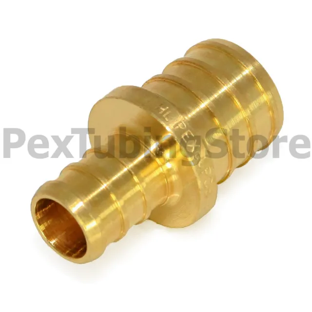 (5) 1/2" x 3/4" PEX Couplings - Brass Crimp Fittings