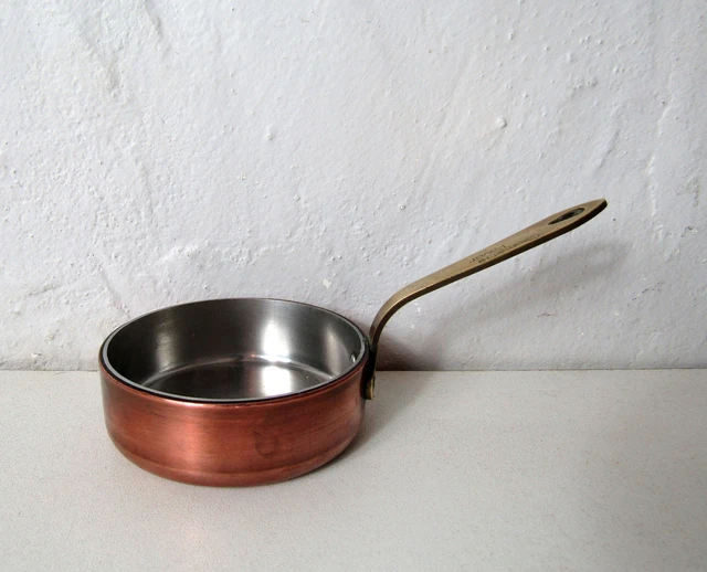 ANCIENNE CASSEROLE EN cuivre sauteuse Chomette Favor Inocuivre Sartel 7cm EUR 39,90 PicClick FR