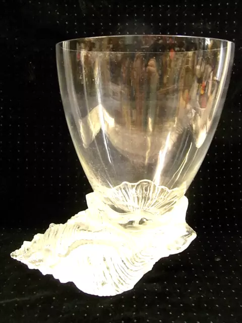 Grand Vase Cristal Cristalerie Royales De Champagne Forme Coquillage 5 Kilos