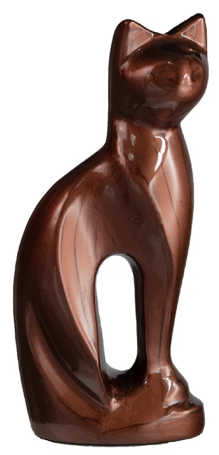 Statuetta gatto Royal Rapture animale domestico funerale memoriale funerale urna cremazione per cenere