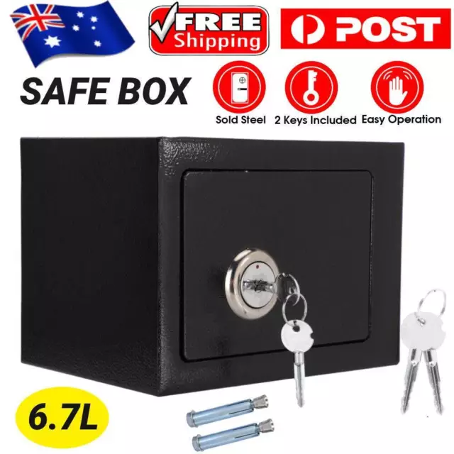 Box Safe Fireproof Security Lock Home Money Waterproof Jewelry Cash Key